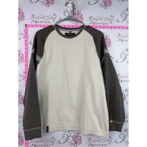 Point Zero waffle knit thermal Cream Body Brown Raglan Waffle Long Sleeve
